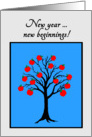 Rosh Hashanah Jewish New Year Apple Tree of Life card