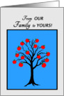 Rosh Hashanah Jewish New Year Apple Tree of Life card