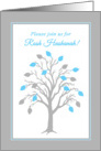 Invitation Rosh Hashanah Tree of Life w Hebrew Blessing card