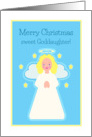 Christmas for Goddaughter Sweet Child Angel with Stars card