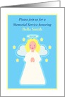 Invitation Memorial for Child Sweet Child Angel with Stars card