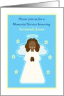 Invitation Memorial for Child Sweet Child Angel with Stars card