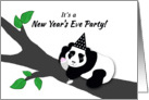 Invitation New Year’s Eve Panda Bear w Champagne Toast card