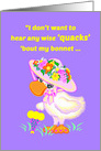 Easter Humor Cute Duck w Bonnet and Parasol card