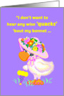 Friend Easter Humor Cute Duck w Bonnet and Parasol card