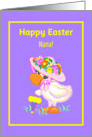 Nana Easter Cute Duck w Bonnet and Parasol card