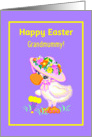 Grandmummy Easter Cute Duck w Bonnet and Parasol card