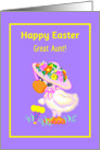 Great Aunt Easter Cute Duck w Bonnet and Parasol card