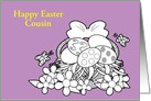 Custom Easter Coloring Book Basket of Eggs Flowers Butterflies card