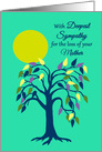 Sympathy Mother Colorful Stylistc Tree and Big Yellow Moon card