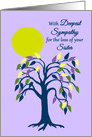 Sister Sympathy Colorful Stylistc Tree and Big Yellow Moon card