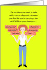 Encouragement Cancer Diagnosis Woman Carrying Bricks card