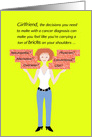 Get Well Cancer Diagnosis Woman Carrying Bricks card