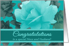 Niece Husband Congratulations Wedding Vintage Roses card