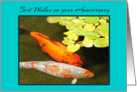 Anniversary Mother in Law Father in Law Koi Lucky Koi Fish Couple card