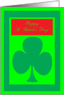 Dad Father Happy St. Patrick’s Day Big Green Shamrock Irish Blessing card