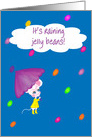 Humor Easter It’s Raining Jelly Beans White Mouse card