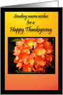 Missing You on Thanksgiving Orange Flower Card