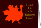 Invitation Thanksgiving Dinner Card