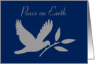 Christmas Peace on Earth White Dove W/Olive Branch card
