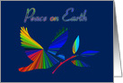 Christmas Peace Rainbow Dove With Olive Branch card