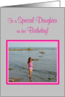 Daughter Birthday Young Girl on Beach card