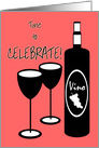 Congratulations Retirement Wine Bottle and Glasses card