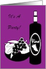 Custom Personalized Invitations Wine Bottle and Fruit Bowl card