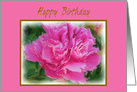 Girlfriend Happy Birthday Beautiful Feminine Pink Peony Flower card