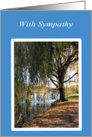 Sympathy Beautiful Weeping Willow Tree on Creek card
