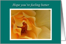 Get Well Feel Better Soft Dreamy Yellow Rose card