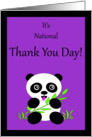 National Thank You Day Sweet Little Panda Bear card