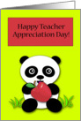 Teacher Appreciation Day Sweet Little Panda Bear card