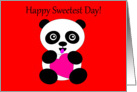Granddaughter Sweetest Day Sweet Little Panda Bear card