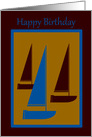 From all of us Happy Birtrhday Boat Silhouettes card