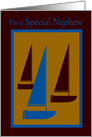 Happy 30th Birtrhday Nephew Sail Boat Silhouettes card