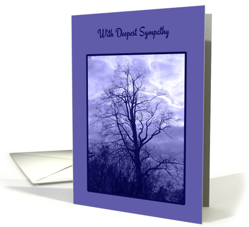 Sympathy Bare Branched Tree in Dramatic Sky card (1014565)