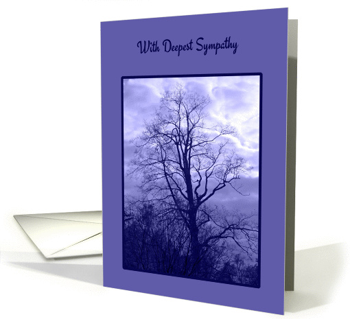 Sympathy Loss of Mother Bare Branched Tree in Dramatic Sky card