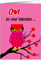 Kids Valentine’s Day Owl Be Your Valentine card
