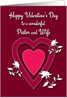 Pastor and Wife Valentine’s Day Hearts and Flowers card