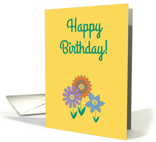 From all From Group Birthday Contemporary Colorful Flowers card