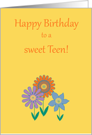 Daughter Birthday Contemporary Colorful Flowers card