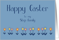Step Family Happy Easter Colorful Spring Flowers card