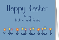 Brother and Family Easter Colorful Spring Flowers card