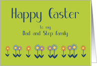 Dad and Step Family Easter Spring Colorful Flowers card
