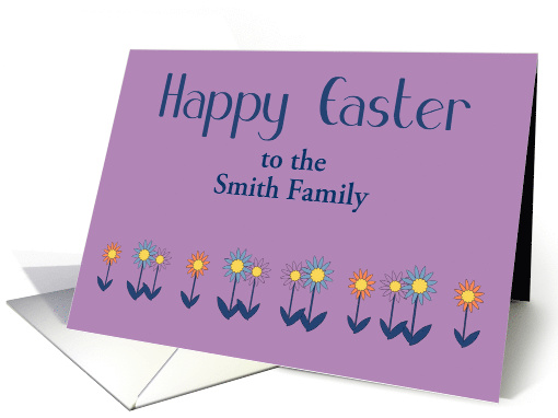 Easter Customized for any relation Contemporary Colorful Flowers card