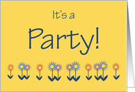 Invitation General Party Contemporary Colorful Flowers card