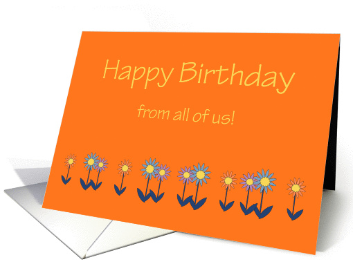From All of Us Birthday Contemporary Colorful Flowers card (1035447)