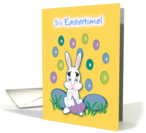 Pastor Easter Raining Jelly Beans Bunny card (1042733)