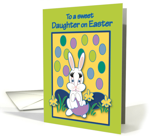 Daughter Easter Raining Jelly Beans Bunny card (1042787)